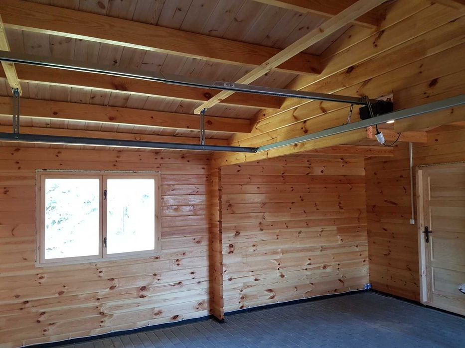 Garaż drewniany domek gosp od19,8m2 ściana z litego drewna gr od 44mm
