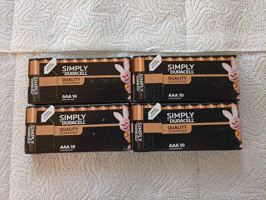 Duracell Simply Baterie AAA 4 opakowania 40 szt.