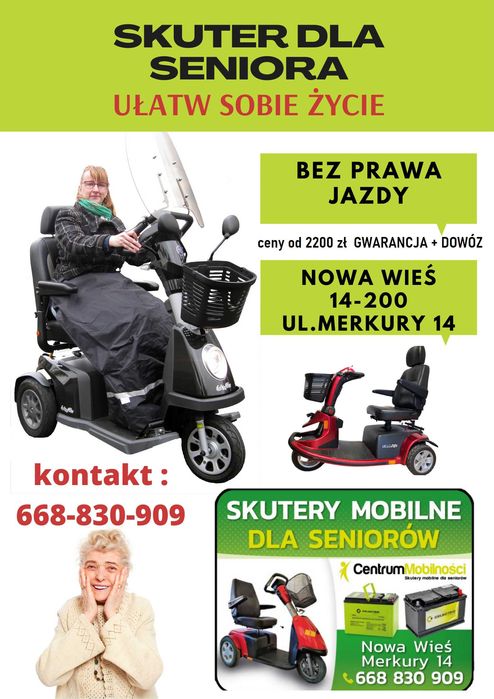 skuter inwalidzki elektryczny trophy 6 mocny nowe akumulatory GWARANCJA
