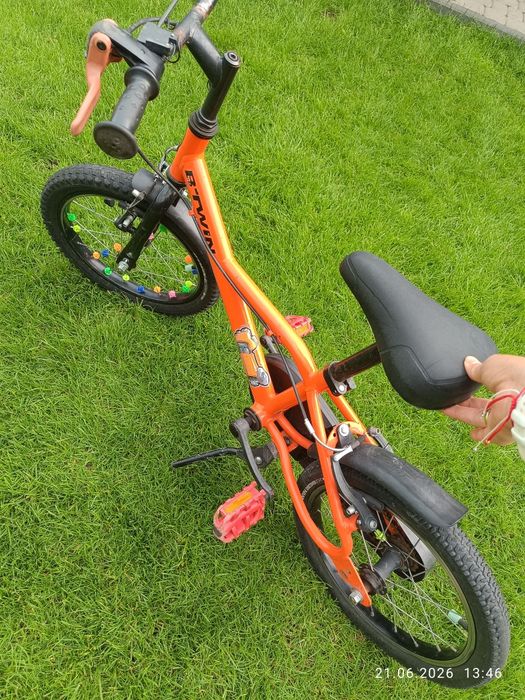 Rower dziecięcy Btwin 16'' pomarańczowy Robot 500
