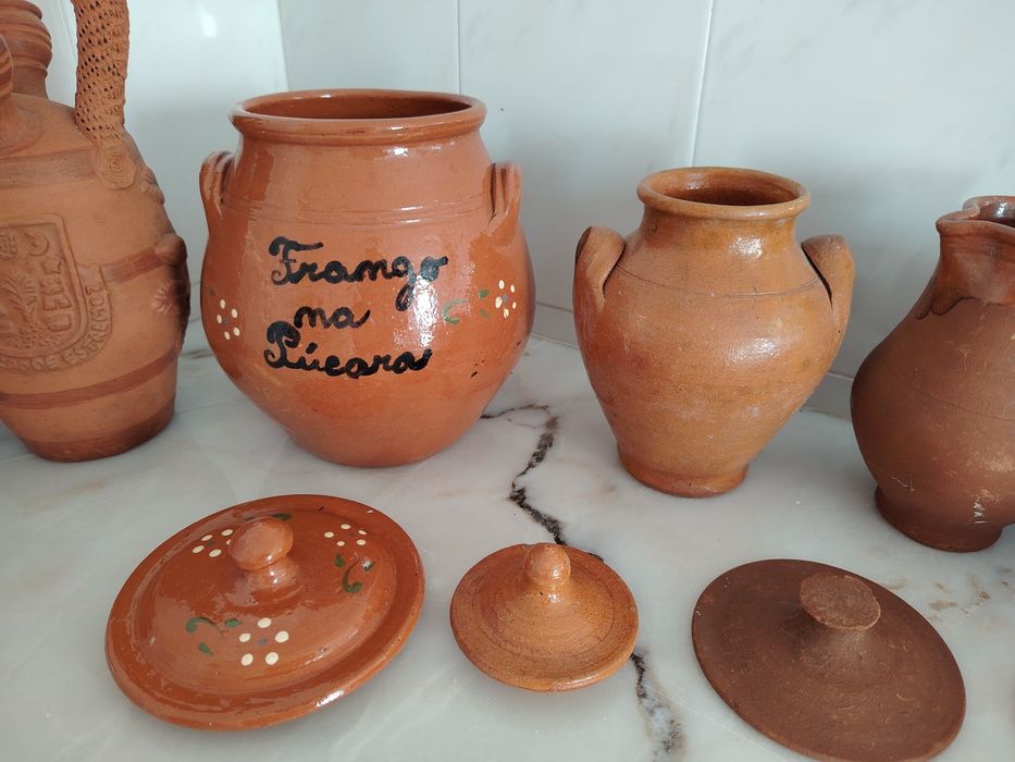 7 Peças de Barro de Vários Tamanhos e Feitios