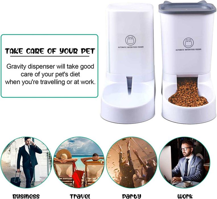 (NOVO) Alimentador automático para animais de estimação de 3,8 l