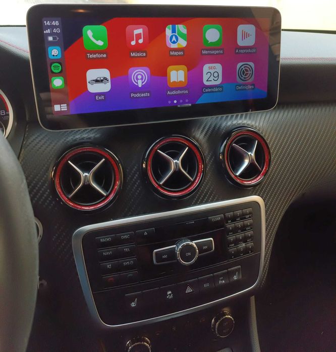 (NOVO) Rádio 2DIN Android 10.25" • Mercedes CLASSE A (W176) • [4+64GB]