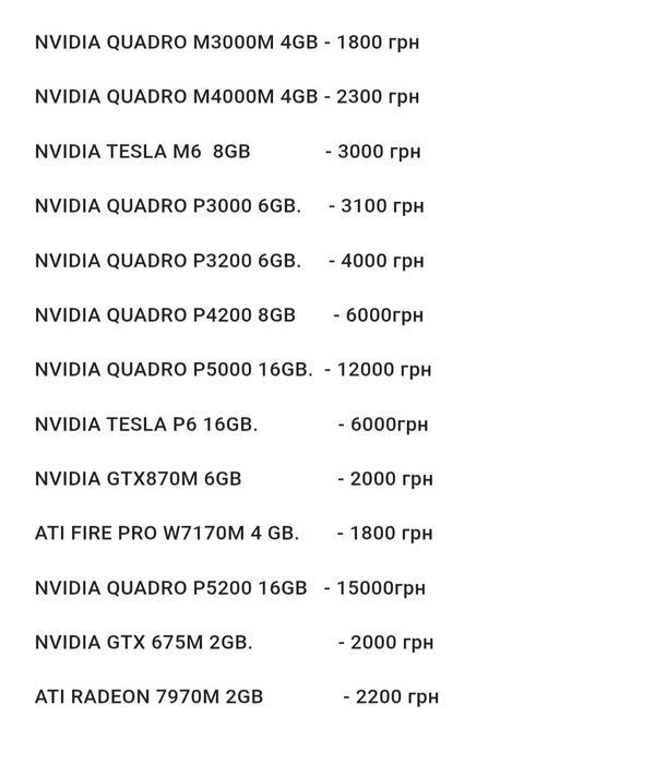 Видеокарта для ноутбука MXM Nvidia RTX4000 8gb gddr6 (2070 max q)