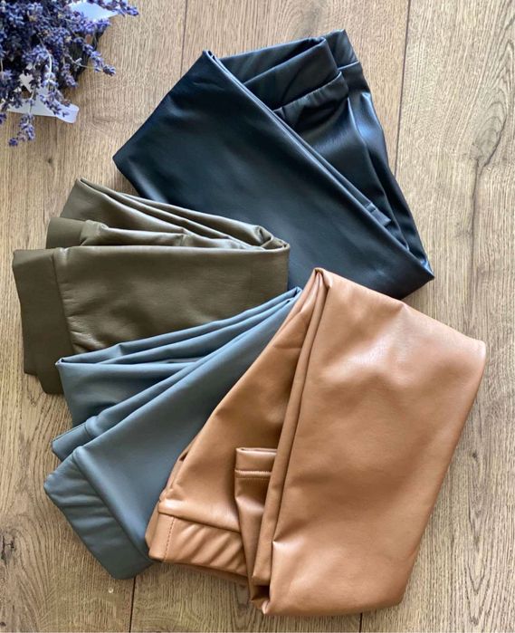 Шкіряні лосіни на хутрі | теплі зимові