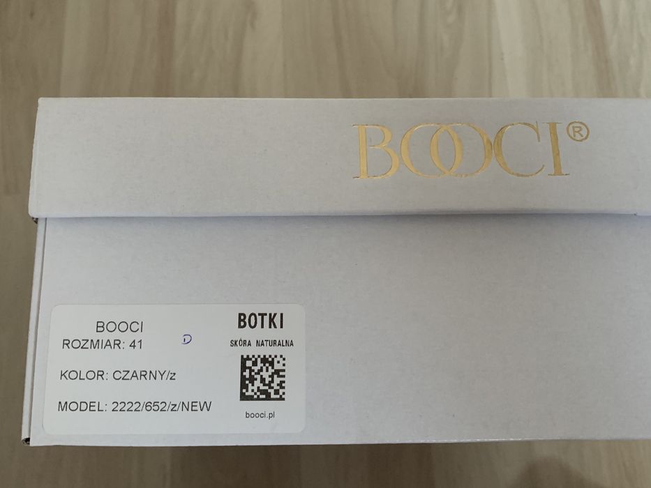Booci botki skórzane r.41 - Nowe