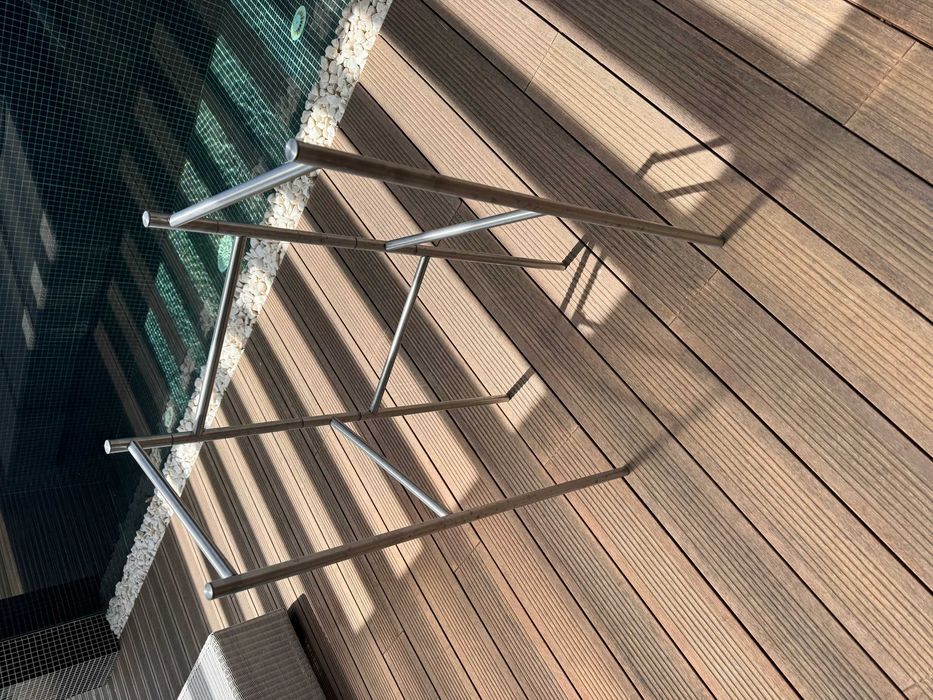 Toalheiro extensível, aço inoxidável