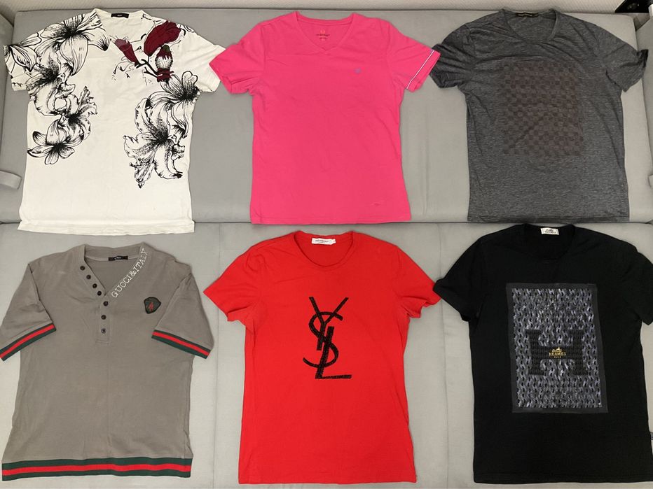 Футболки Fred Perry, Louis Vuitton,LV,GUCCI,Yves Saint Laurent,Hermes