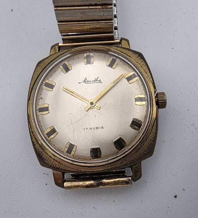 Ciekawy meski Mauthe mechaniczny nakręcany  vintage  17 rubis