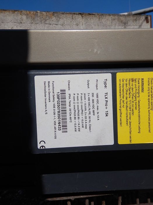Мережевий інвертор Danfoss Solar Inverters A/S TLX Pro+ 15k