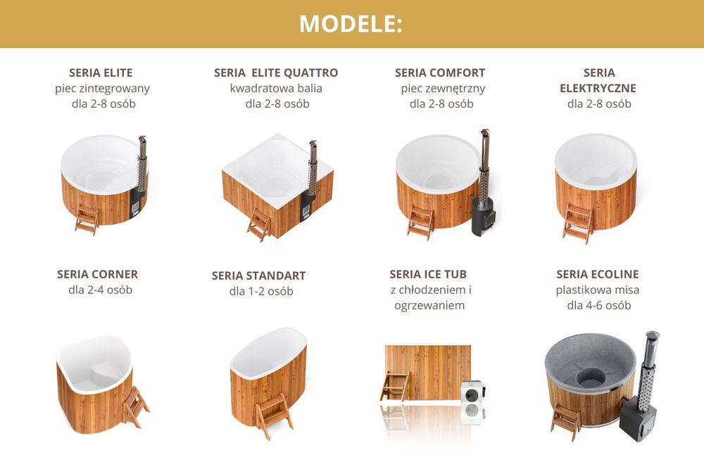 Balia ogrodowa Jacuzzi Gorąca beczka Piec Hot Tube od PRODUCENTA