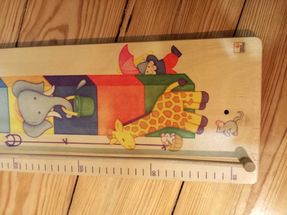 SELECTA Régua de medição de criança em madeira impecável