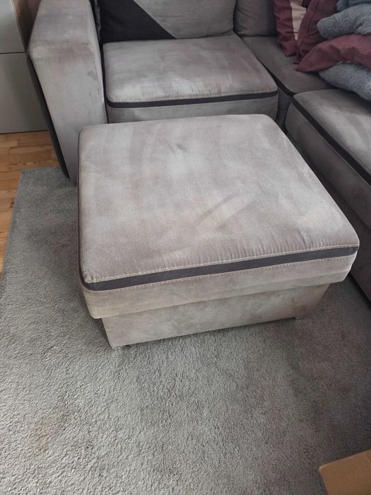 Sofa narożna + podnózek/schowek