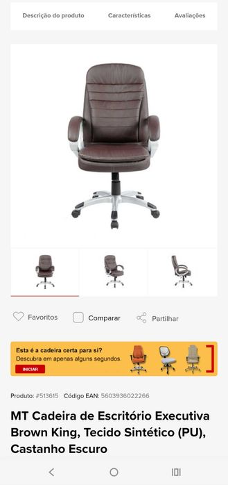Cadeira de escritório da Staples