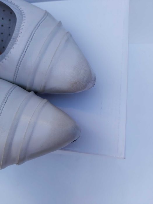 Czółenka skórzane MACIEJKA półbuty balerinki 39