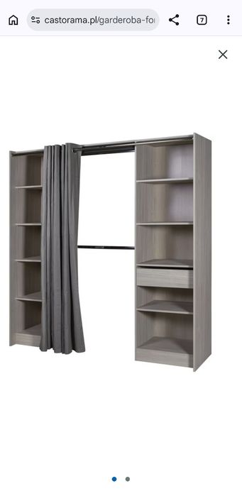 Garderoba Form Eklips 200 x 200 x 48 cm dąb szary