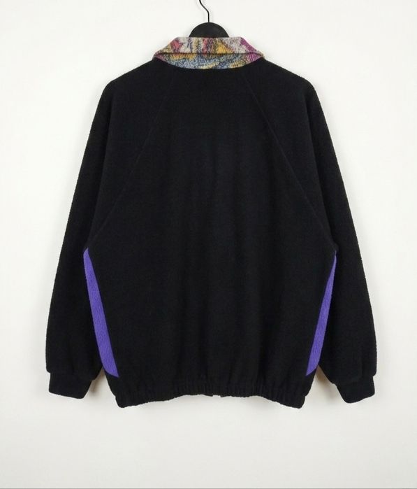 Винтажный оверсайз флис 80-90х Color-block / Ретро куртка / В отличном состоянии