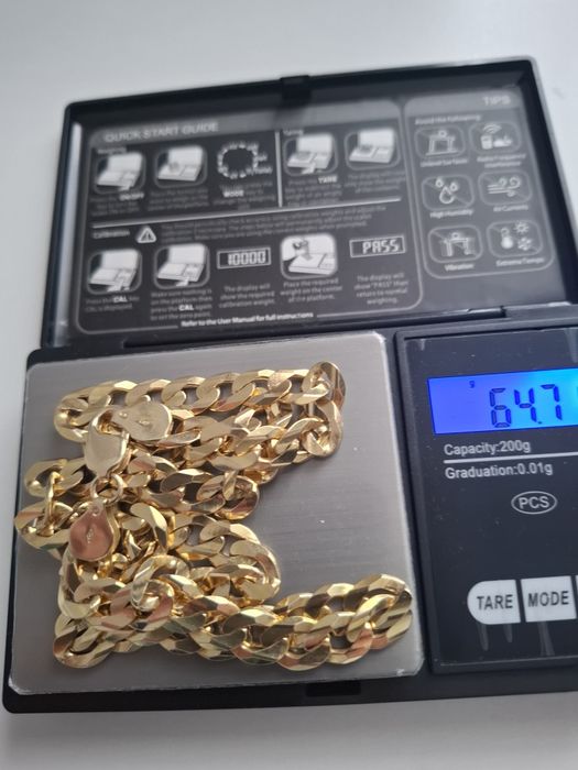 Złoty łańcuch 585  pancerka
