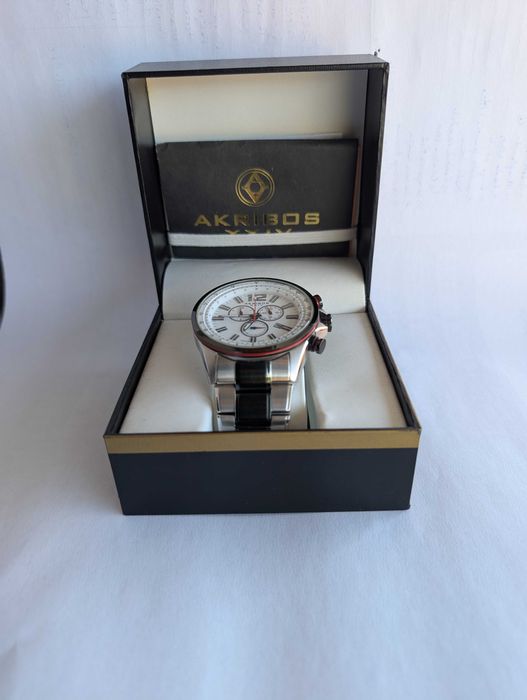 Relógio Akribos XXIV AK619SSB Swiss Made Cronógrafo 48mm
