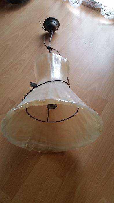 Lampa sufitowa grube szklo kuchania salon