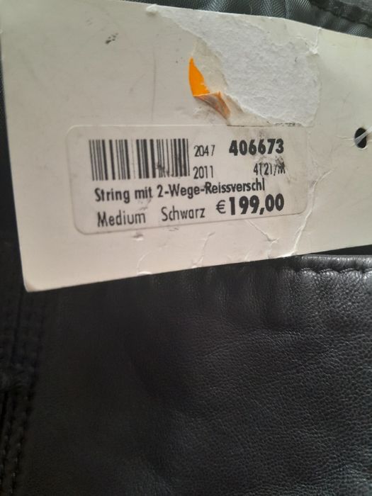 Majtki sznurowane z zamkiem echtes leather S, M, L
