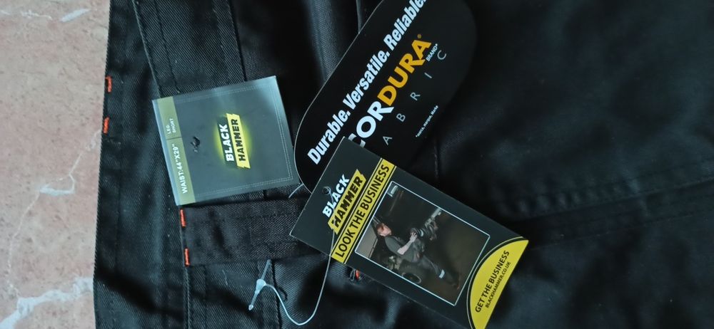Nowe spodnie Black Hammer cargo Cordula do prac