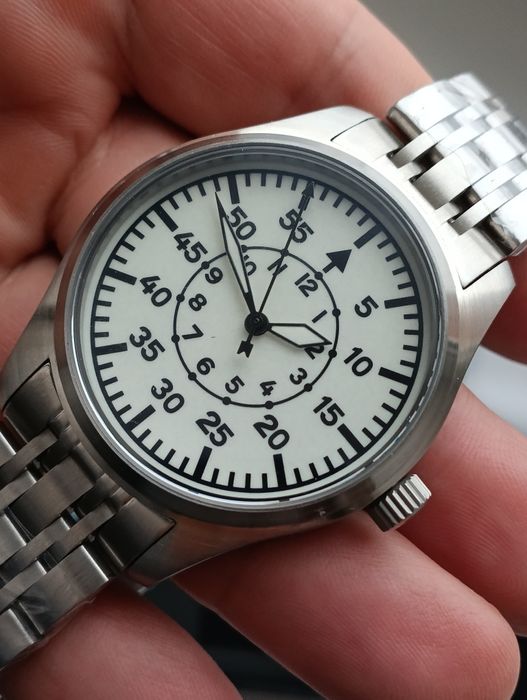 Вінтажний годинник Pilot Aimimo 40 мм WR50m Seiko VH31 військовий