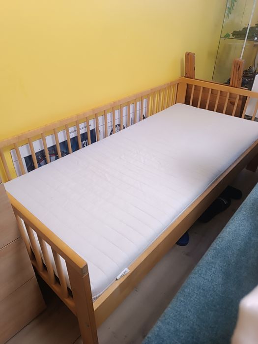 Łóżko dziecięce IKEA 165x76 z materacem 8 cm