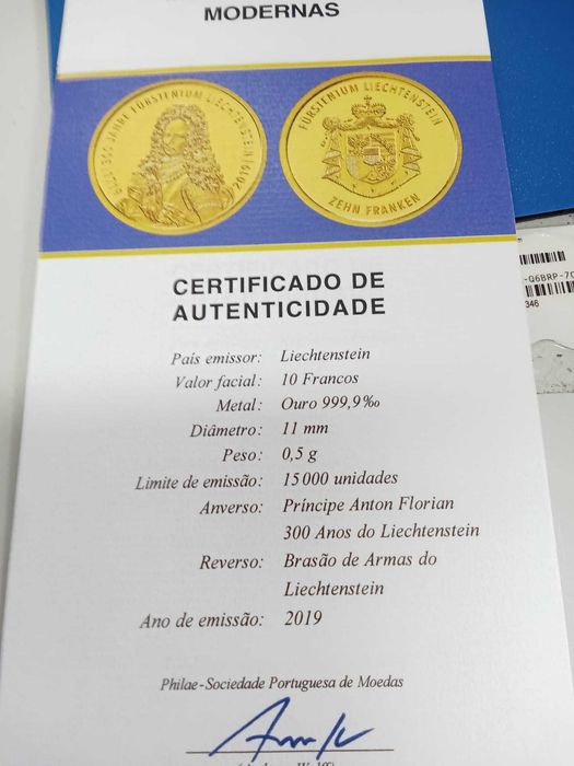Moedas de ouro modernas