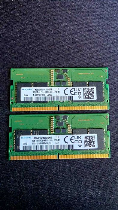 16GB (2x8GB) Samsung DDR5 4800MHz SO-DIMM | RAM para Portátil | Como Nova
