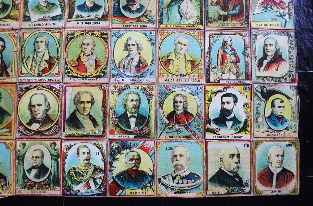Quadro c/ 60 figuras históricas e politicas Portugal e Brasil etc