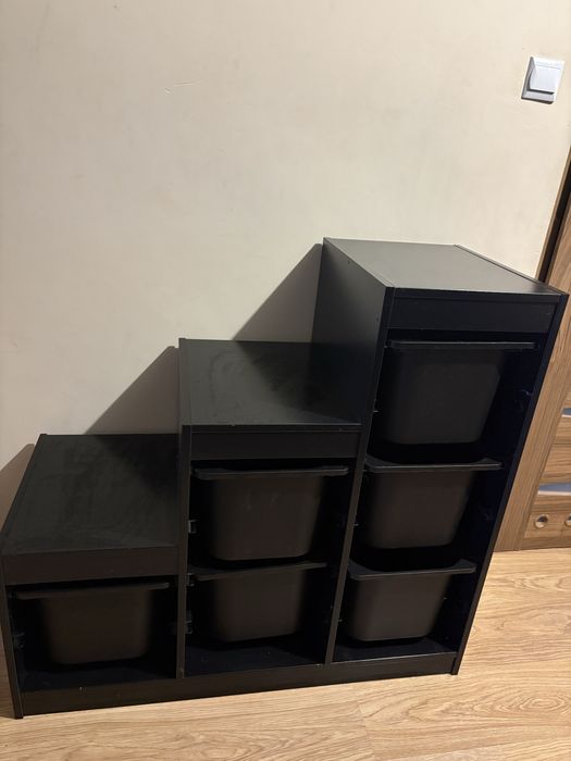 TROFAST Regał z pojemnikami czarny IKEA