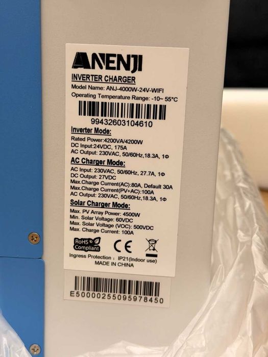 Інвертор ANENJI 4200W 4.2KW 24V