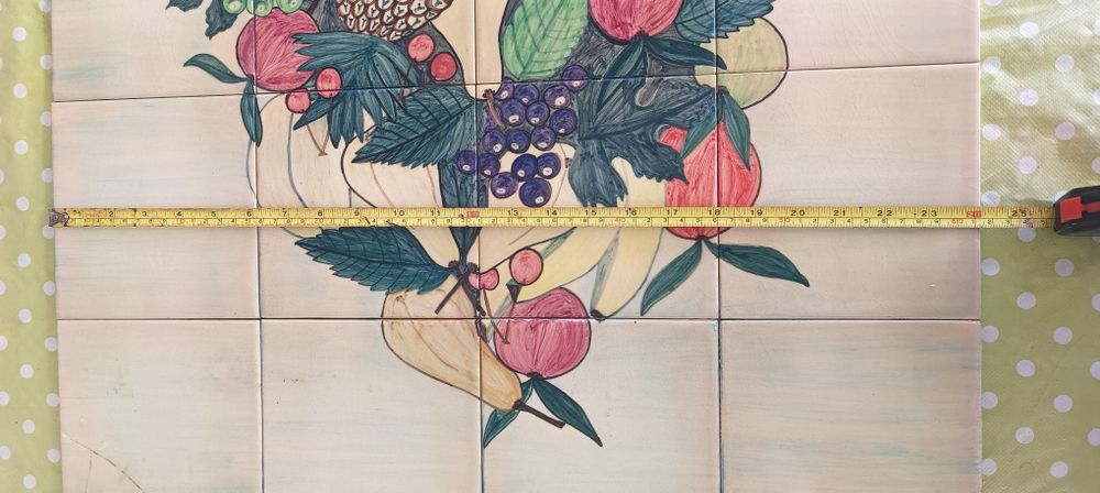 Painel de azulejos pintado à mão