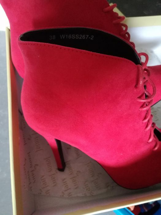 Buty botki szpilki sandały Sablewska czerwone