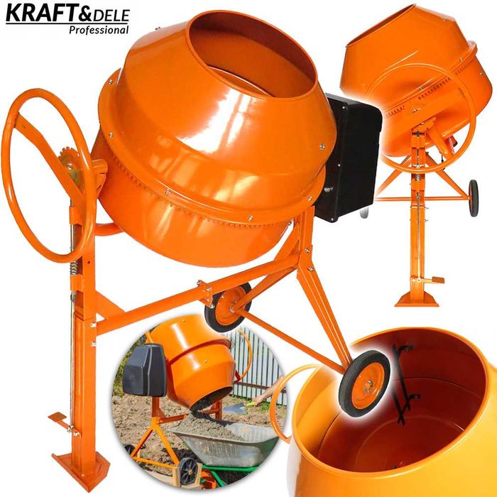 KRAFT&DELE Betoniarka Żeliwna 230l 1350w Mieszarka Mieszalnik KD493