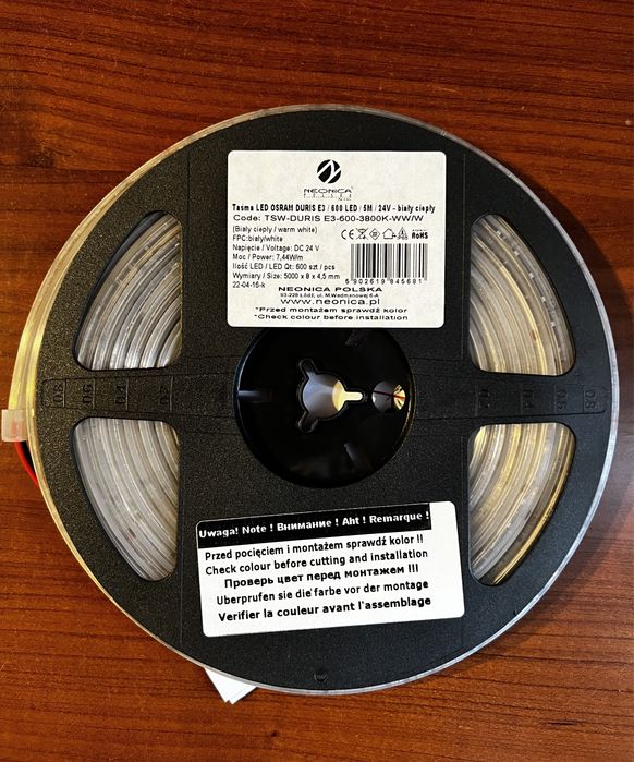 Taśma led 24v ip68 5 metrów