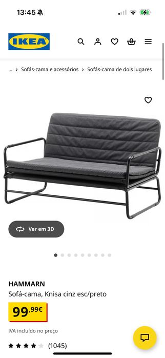 Sofa cama ikea preto