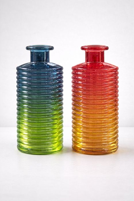 Ваза скляна 21 см Німеччина (2 кольори)