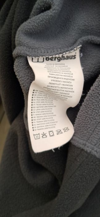 Męska Bluza Berghaus w rozmiarze L. Bluza polar grafit szara