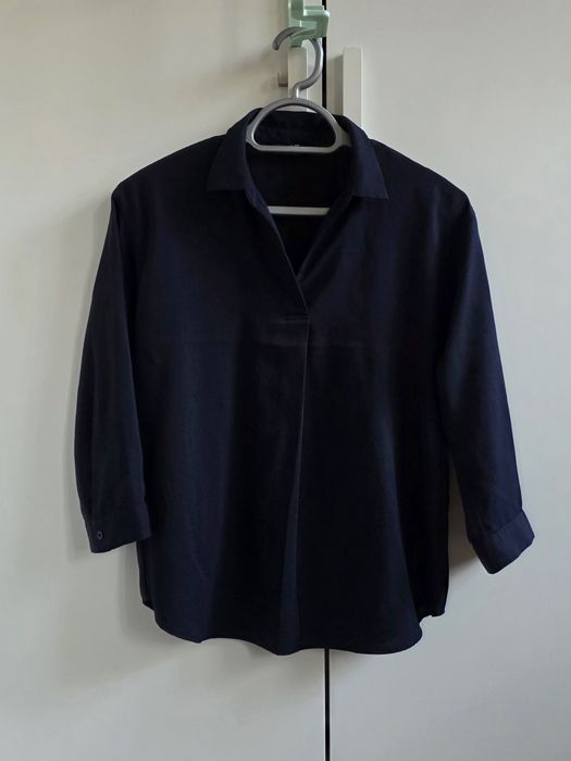Uniqlo damska bluzka granatowa basic S skipper