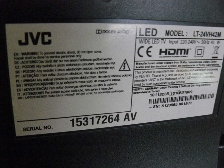 Telewizor z pilotem bdb. stan led Dvbt 2  Hevc + SAT