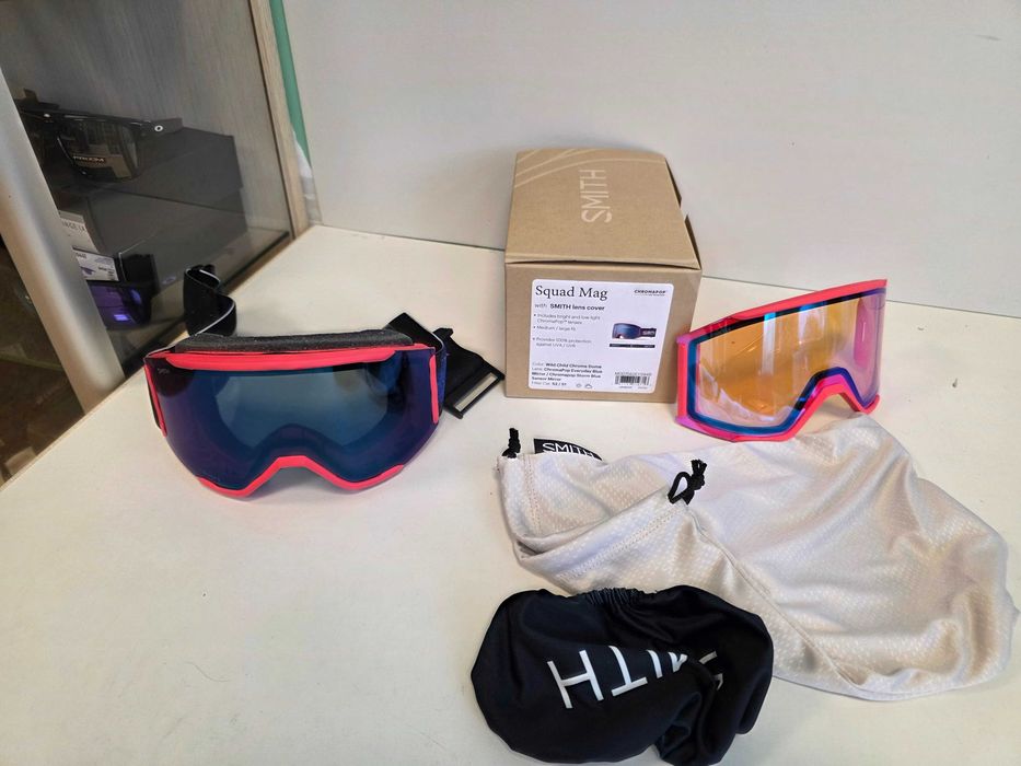Гірськолижна маска окуляри очки 2 лінзи Smith Optics Squad MAG різні