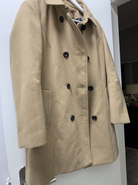 Casaco fazenda bege Stradivarius XL
