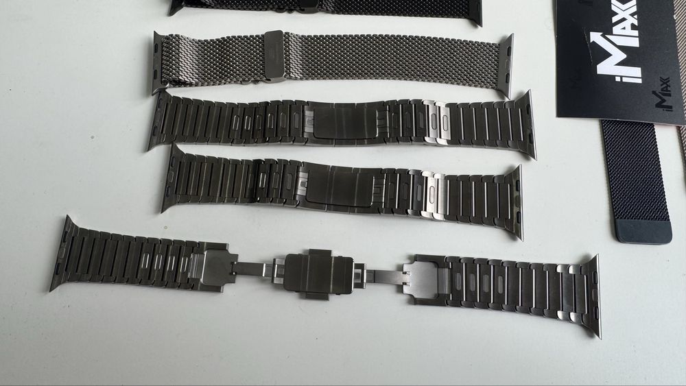 Ремінець, Браслет Оригинал Apple Watch Natural Titanium, Black, Link