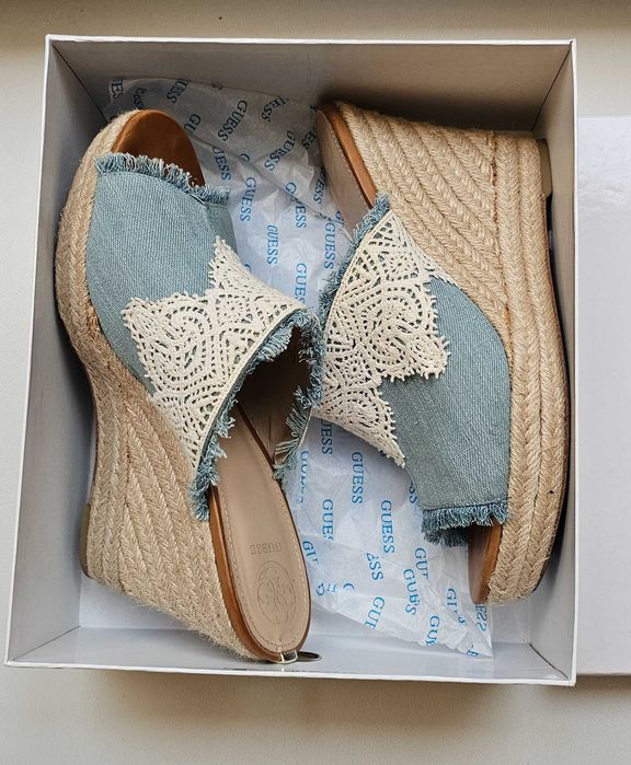 GUESS koturny espadryle jeans roz 41