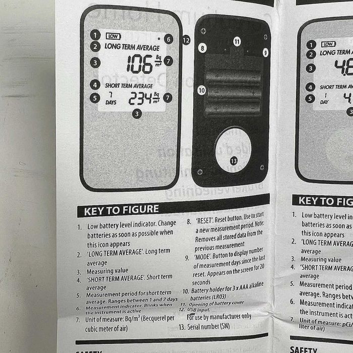 Бытовой анализатор радона Airthings Radon Detector 2350
