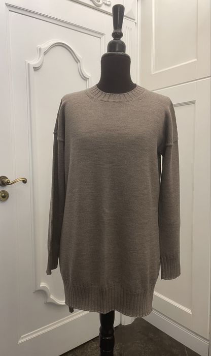 MAX MARA piękny sweter z dłuższym tyłem, 100% wełna