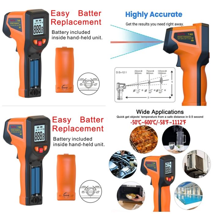 Termometr bezdotykowy PIR