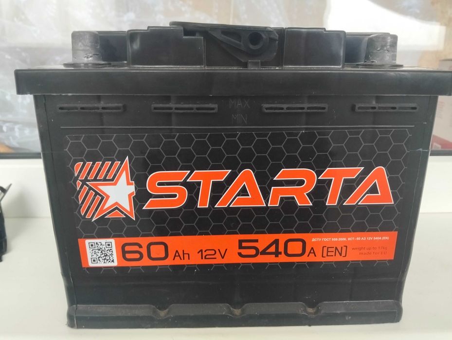 Б/У АКБ STARTA 60Ah 12v 540A